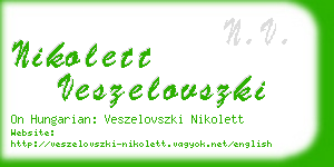 nikolett veszelovszki business card